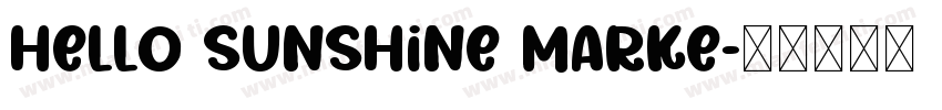 Hello Sunshine Marke字体转换